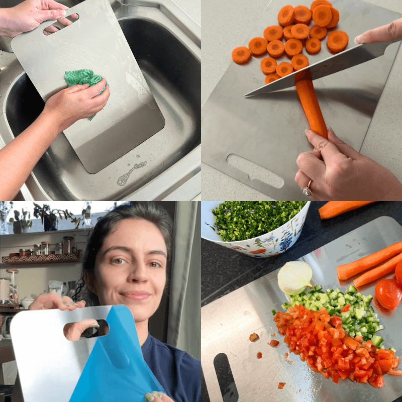 SteelChef™ Premium Stainless Steel Prep Board